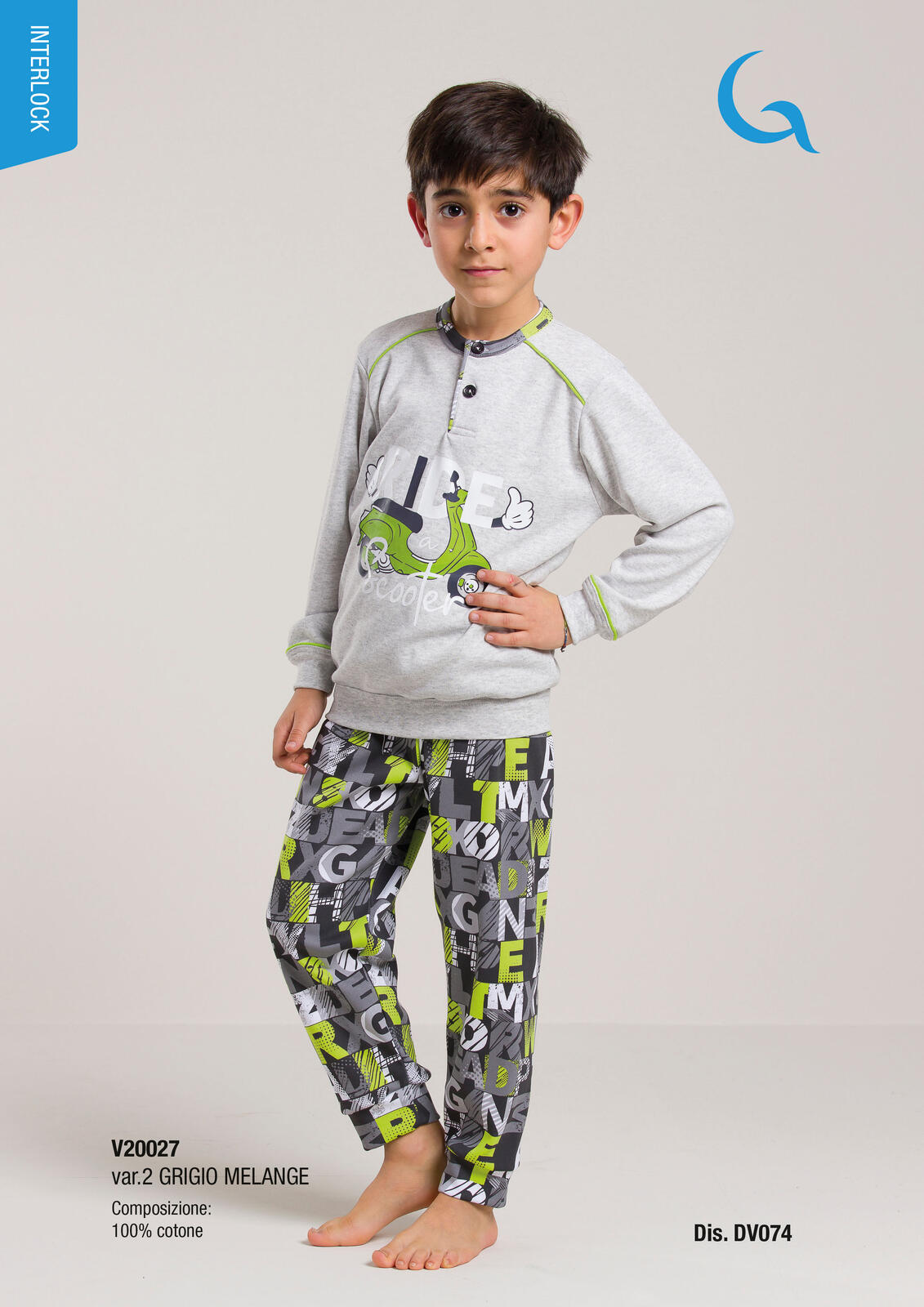 PIGIAMA BAMBINO M/L V20027 Tellini S.r.l. Ingrosso Abbigliamento